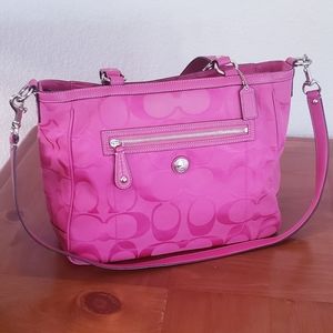 Hot pink/ fuschia Coach Carryall Bag